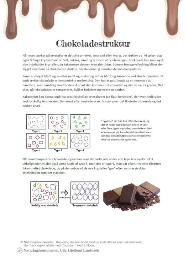 Forsøgsvejledning til at undersøge krystalstrukturen i chokolade